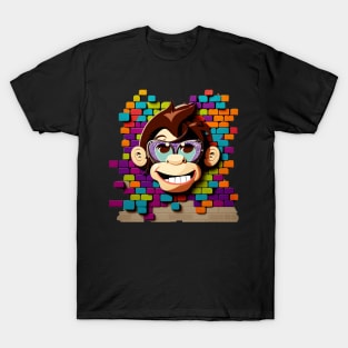 MONKEY SMILING WITH SUNGLASSES ON T-Shirt